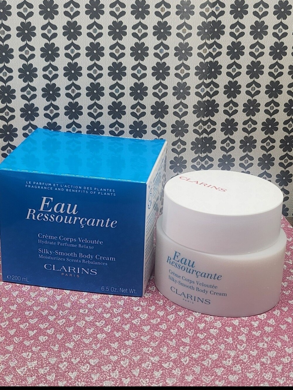 CLARINS- Eau Ressourcante Silky Smooth Body Cream Full Size- 6.5 oz- new- sealed